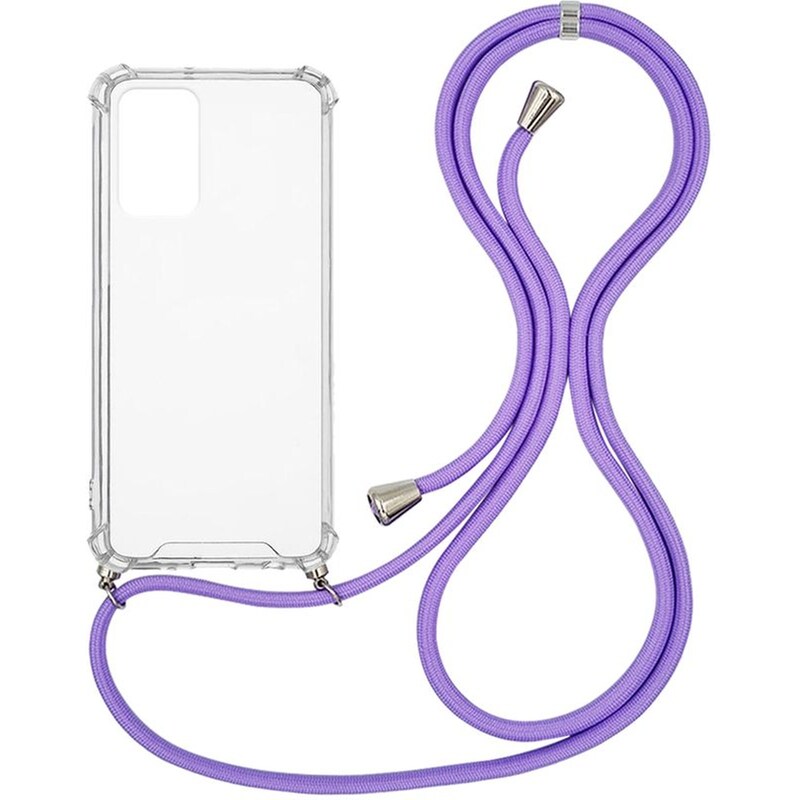 Θήκη Xiaomi Redmi Note 10 Pro - Sonique Armor Με Κορδόνι Λιλά - Clear