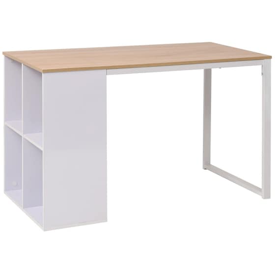 Γραφείο Βιβλιοθήκη VidaXL από Μοριοσανίδα 120x60cm - Δρυς/Λευκό image 0