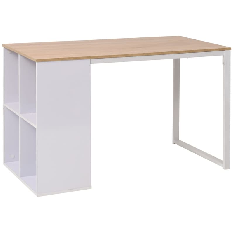 Γραφείο Βιβλιοθήκη VidaXL από Μοριοσανίδα 120x60cm - Δρυς/Λευκό