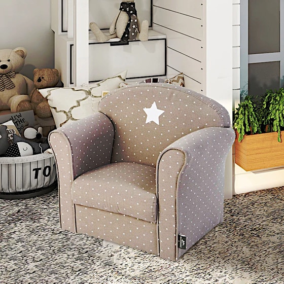 Παιδική Πολυθρόνα Atmosphera Taupe 126918b 49x35,2x44 cm - Γκρι image 4