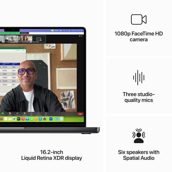 Apple MacBook Pro 16" M3 Max Chip QHD+ (Apple M3 Max 16 Cores/48GB/1TB SSD/40 Core GPU/macOS) Space Black image 4