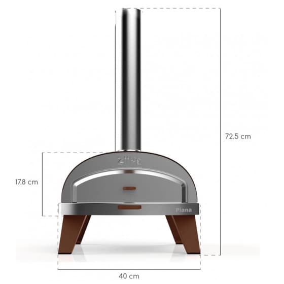 ZIIPA 22-003 Piana - Terracotta Φούρνος Πίτσας Πέλετ image 7