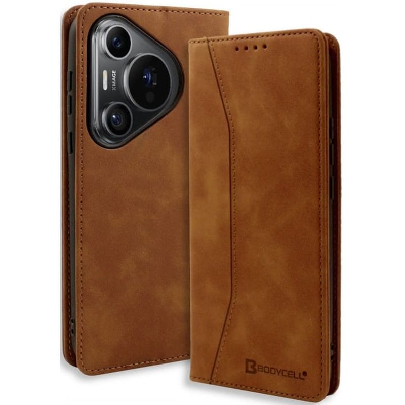 Θήκη Huawei Pura 70 Pro/Pura 70 Pro Plus - Bodycell Πορτοφόλι - Brown BODYCELL