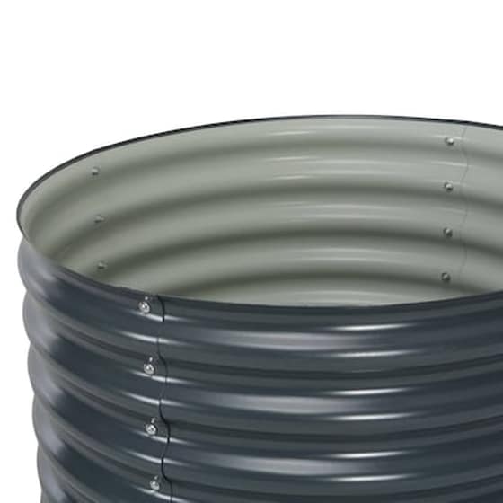 Vidaxl Ζαρντινιέρα Υπερυψωμένη Γκρι 80x80x81 Εκ. Γαλβανισμ. Χάλυβας image 3