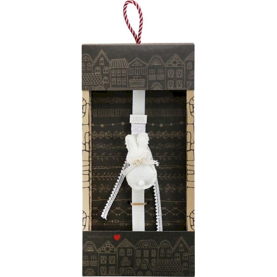 Λαμπάδα Synchronia Κουνέλι με Δαντέλα - Κρεμ image 0