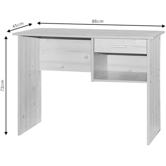 Γραφείο με Συρτάρια Pakoworld Michael από Μοριοσανίδα 88x45x72 cm - Μπεζ image 2