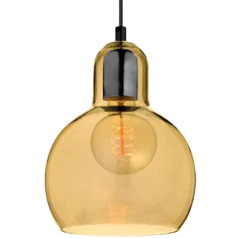 Φωτιστικό Οροφής Μονόφωτο Aca Bloom από Μέταλλο/Γυαλί 17x17x23-120 cm - Μελί