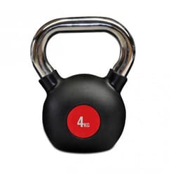 Kettlebell Κλασσικό 4kg Power Force PF-100204 Ατσάλινο με Επένδυση Λάστιχου - Μαύρο