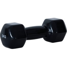 Βαράκι Εξάγωνο 5kg Amila 90507 Βινυλίου από Χυτοσίδηρο - Μαύρο