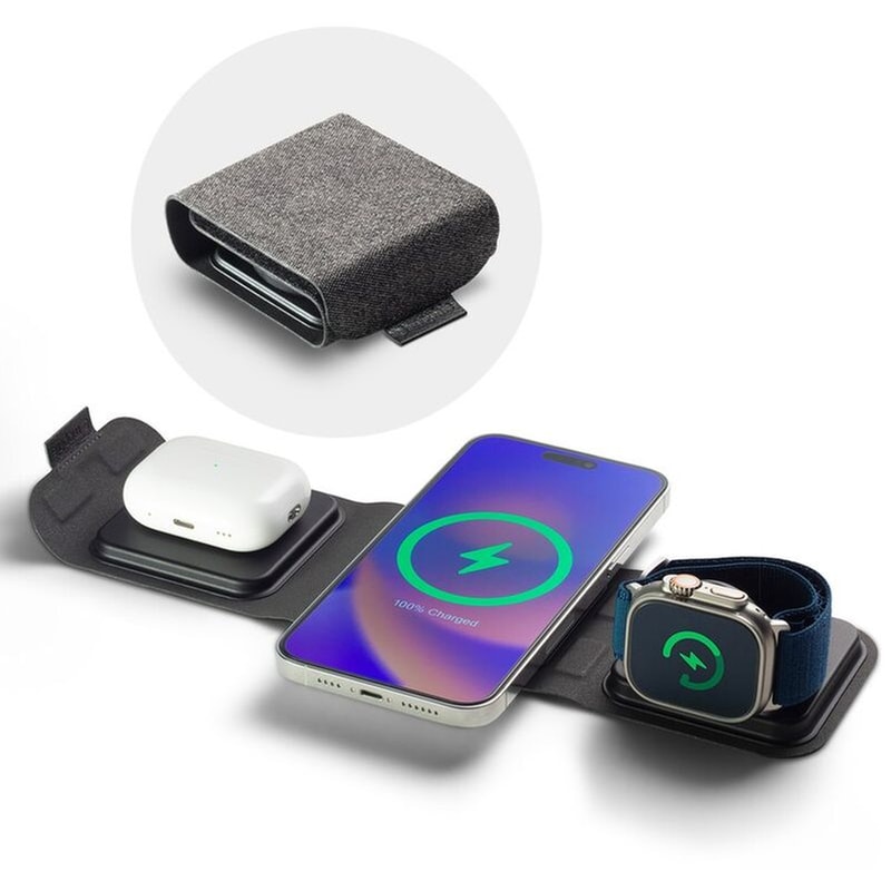 MOPHIE Ασύρματος Φορτιστής Mophie 3-in-1 Travel Charger with MagSafe - Black