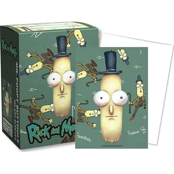 Classic Brushed Art Rick & Morty Dragon Shield License Standard Size Sleeves - Mr. Poopy Butthole(100 Sleeves) image 1
