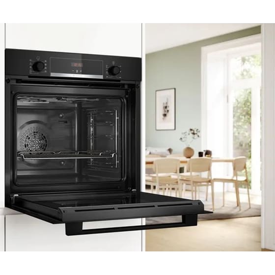 BOSCH HBA514BB3 71 Lt Μαύρο Εντοιχιζόμενος Φούρνος Άνω Πάγκου image 3