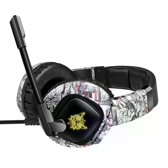 Onikuma K19 Gaming Ενσύρματα Ακουστικά 3.5mm/USB με RGB Φωτισμό - Λευκά image 2