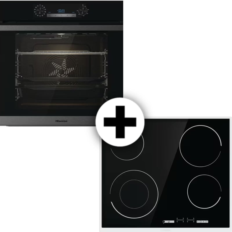 HISENSE BSA65226AB E6432X 77 Lt Μαύρο Eντοιχιζόμενο Σετ Φούρνος και Εστία