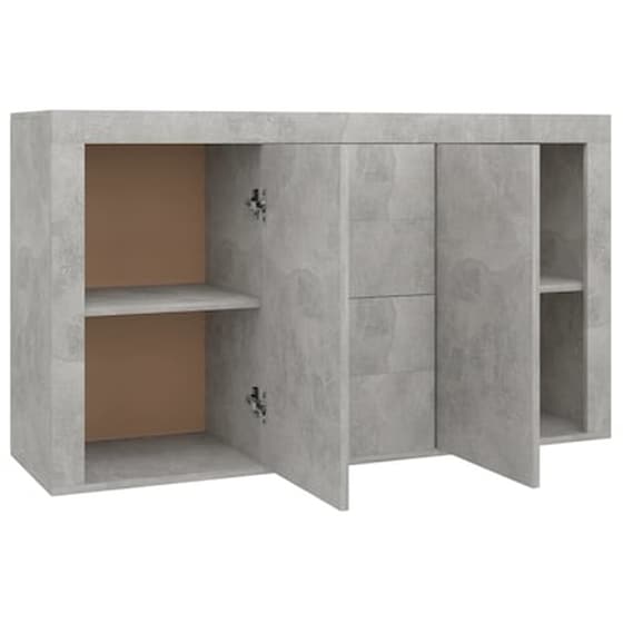 Vidaxl Μπουφές Γκρι Του Σκυροδέματος 120 X 36 X 69 Εκ. Από Μοριοσανίδα image 5