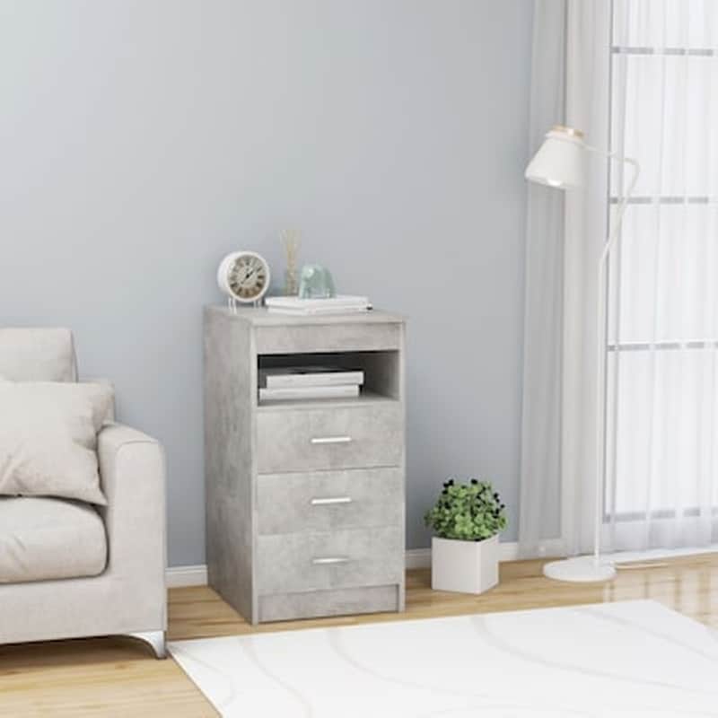 VIDAXL Vidaxl Συρταριέρα Γκρι Του Σκυροδέματος 40 X 50 X 76 Εκ. Μοριοσανίδα