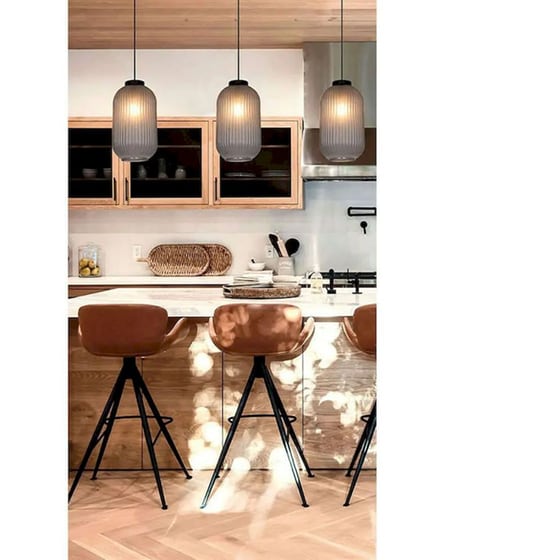 Φωτιστικό Οροφής Μονόφωτο Viokef Astor 4253101 Γυάλινο/Μεταλλικό - Μαύρο image 1