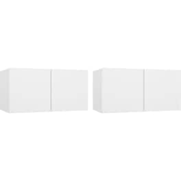Έπιπλο Τηλεόρασης VidaXL Μοριοσανίδα 2 Τμχ 60x30x30cm - Λευκό