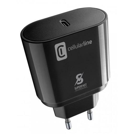 Φορτιστής Πρίζας Cellular Line Usb-C 25W - Black image 1