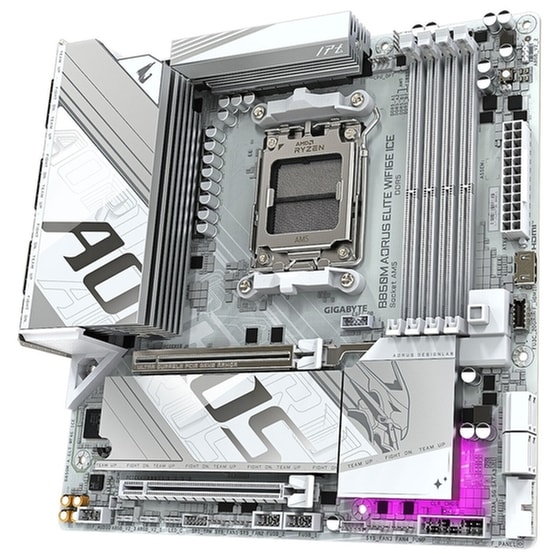 Gigabyte B850M Aorus Elite WIFI6E Ice Motherboard Micro ATX με AMD AM5 Socket image 4