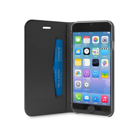 Θήκη iPhone 6/6S Plus - Puro Stand Wallet Μαύρο image 1