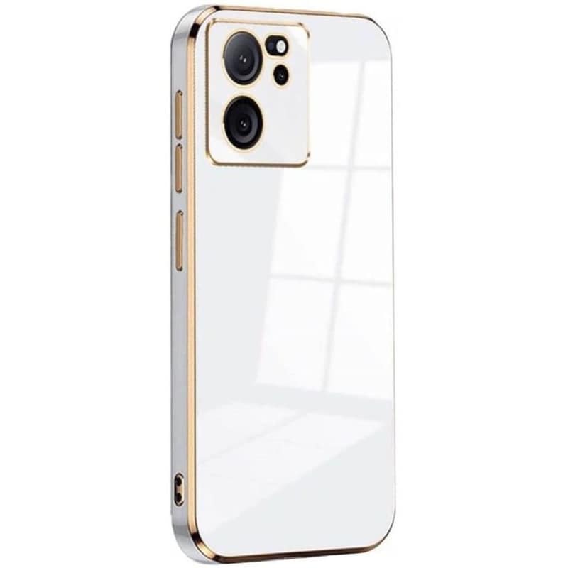 Bodycell Gold Plated - Θήκη Σιλικόνης Xiaomi 13t / 13t Pro / Redmi K60 Ultra - White (5206015074301)