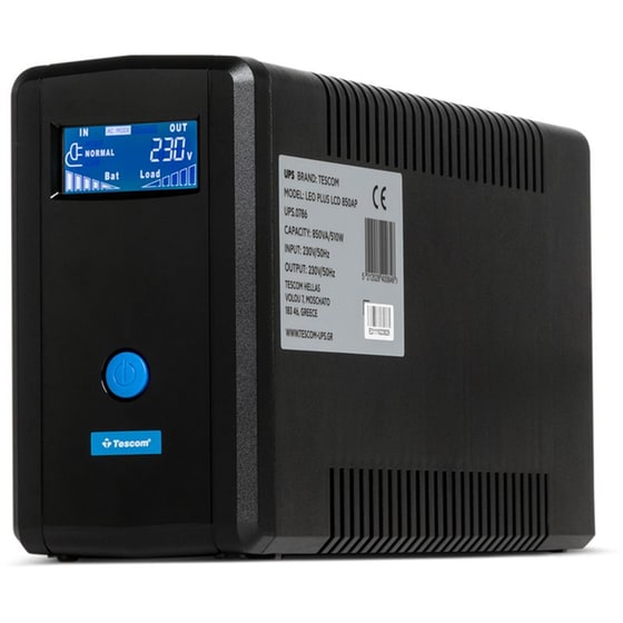 UPS Tescom Plus LCD 650AP 650VA 230V Μαύρο image 1