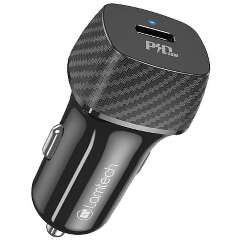 Φορτιστής Αυτοκινήτου Lamtech LAM112792 USB‑C 30 W - Μαύρο