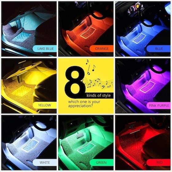 Led Rgb 12v Εσωτερικού Φωτισμού Αυτοκινήτου Με Ασύρματο Τηλεχειριστήριο image 1