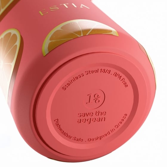 Μπουκάλι Θερμός Estia Pulse Save The Aegean Orange Pop 500 ml image 2