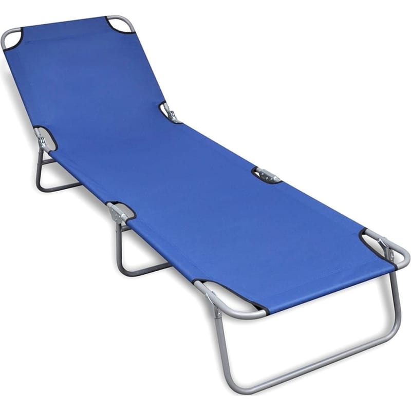 Ξαπλώστρα Παραλίας/Κήπου VidaXL Ατσάλινη 189x58x27 cm - Μπλε VIDAXL