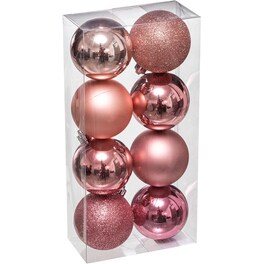 Σετ Χριστουγεννιάτικα Στολίδια Spitishop A-s Xmas Balls Pink 129170sd Πλαστικό 8 Τμχ - Μπάλα