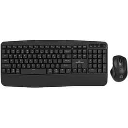 POWERTECH PT-1172 Ασύρματο σετ Πληκτρολόγιο/Ποντίκι - Μαύρο (US) (GR)