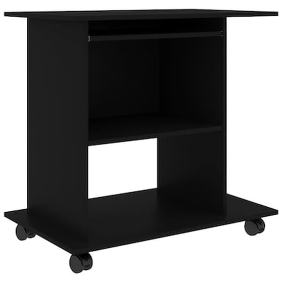 Γραφείο Υπολογιστή VidaXL από Μοριοσανίδα 80x50x75 cm - Μαύρο image 2