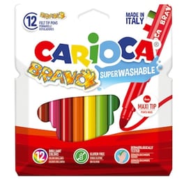 Carioca Bravo Μαρκαδόροι Washable 12 Χρώματα