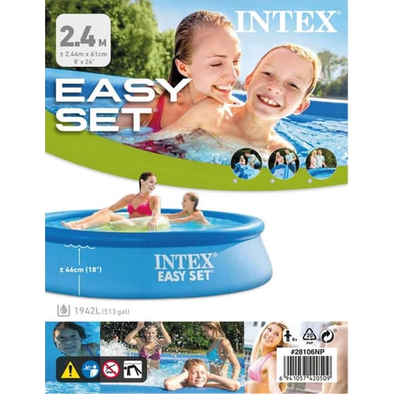 Φουσκωτή Οικογενειακή Πισίνα Intex Easy Set 1942 Lt - Μπλε image 4