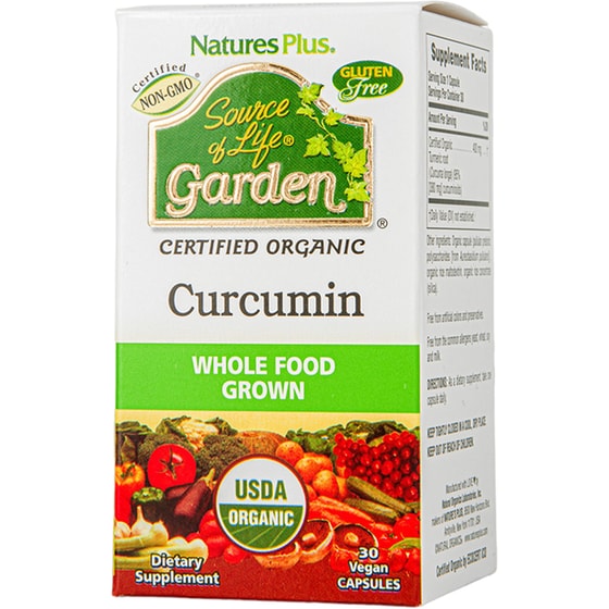 Ειδικό Συμπλήρωμα Διατροφής Nature's Plus Source Of Life Garden Curcumin 400mg - 30 κάψουλες image 0