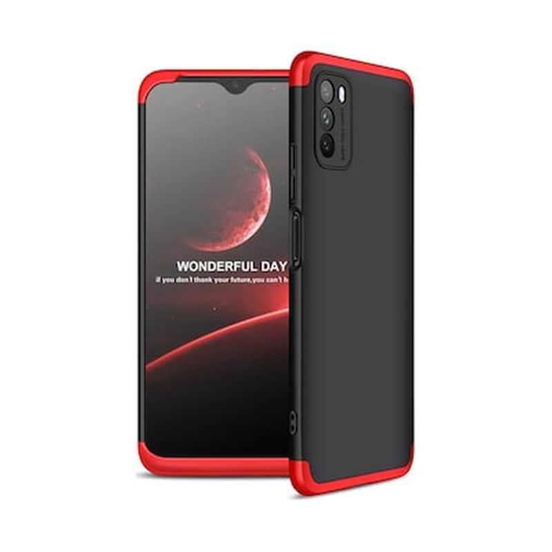 GKK Θήκη Xiaomi Poco M3 - Gkk 360 Full Body Protection - Black Red