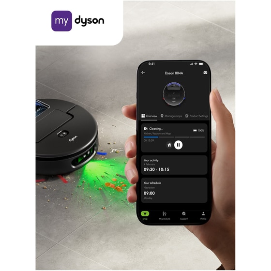 DYSON SPOT+SCRUB AI RB05-A για Σκούπισμα και Σφουγγάρισμα Μαύρο Σκούπα Ρομπότ image 17