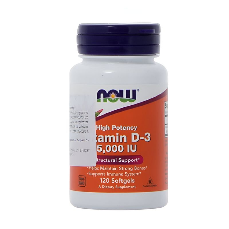 Now Vitamin D3 5000iu - 120 κάψουλες