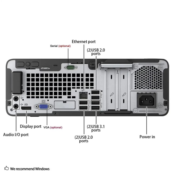 Refurbished Desktop HP 600 G5 SFF (Intel Core i5-9400/8GB/250GB SSD/HD Graphics/Win11Home) | Grade A image 1