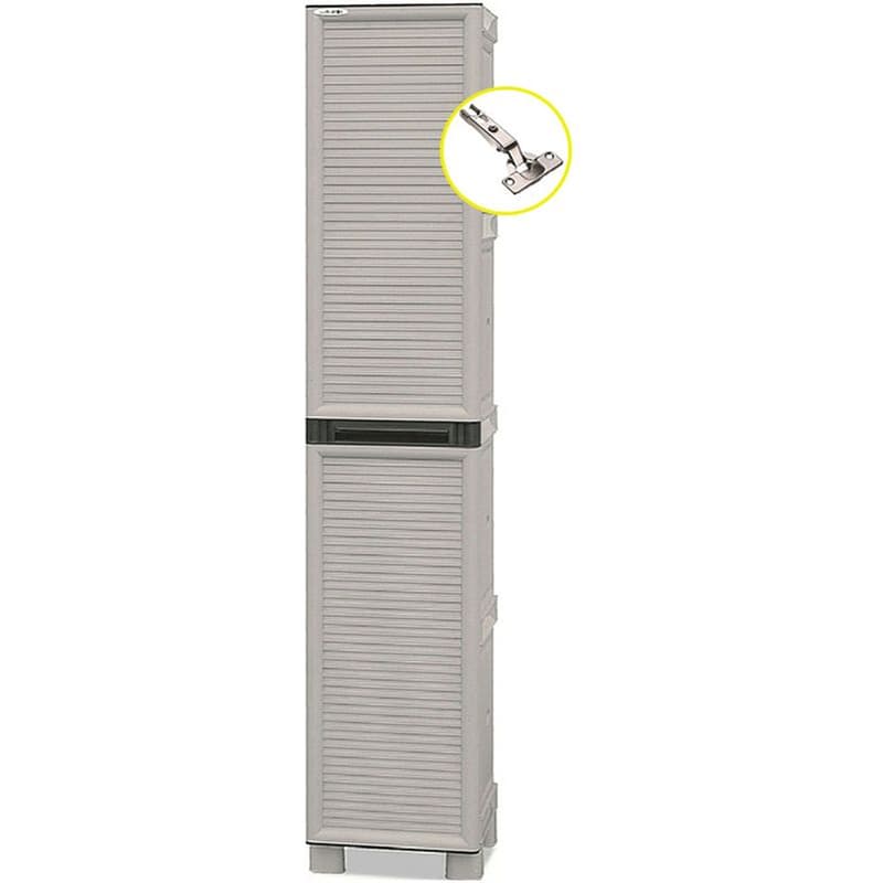 ARTPLAST Ντουλάπα Artplast Μονόφυλλη Πλαστική 35x39x172 cm - Γκρι