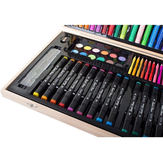 Σετ Ζωγραφικής Aria&nbsp;Trade Ξύλινη&nbsp;Βαλίτσα (188 Τεμάχια) image 5