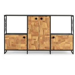 Μπουφές 24Mall Masa από Μοριοσανίδα 180x41x90 cm - Ανθρακί/Καφέ