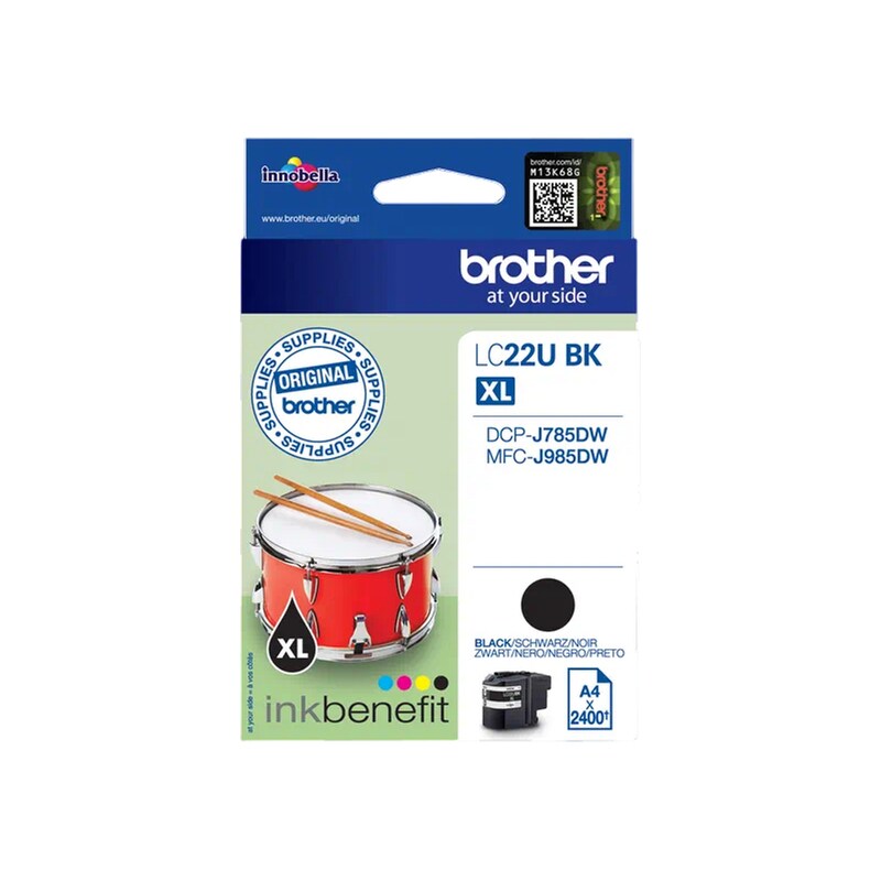 Brother LC22UBK Μαύρο Μελάνι Εκτυπωτή BROTHER