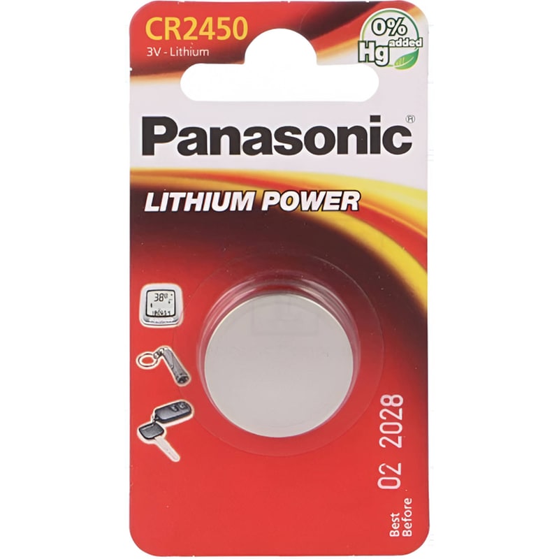 PANASONIC Μπαταρία Λιθίου Για Ρολόγια Panasonic CR2450 3V 1τμχ