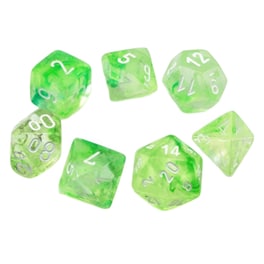 Σετ Ζάρια - 7 Dice Set Nebula Luminary Spring With White