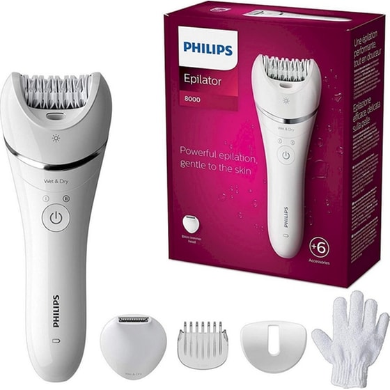 Αποτριχωτική Μηχανή PHILIPS Series 8000 BRE715/00 για Υγρή & Στεγνή Χρήση image 3