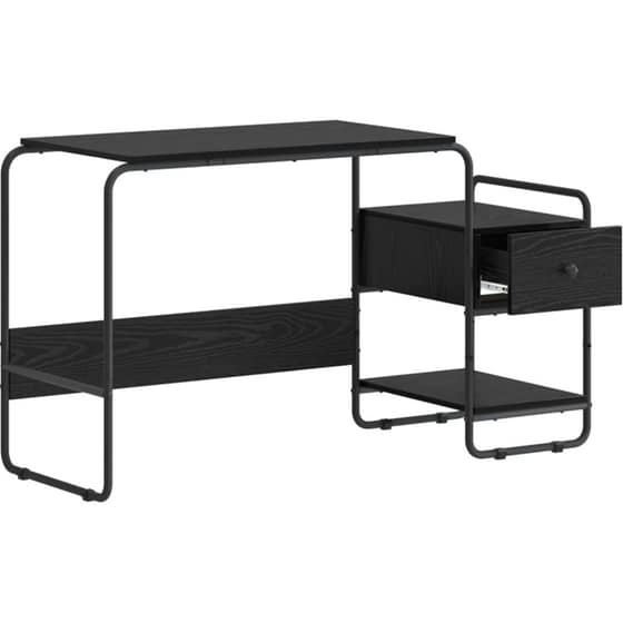 Γραφείο VidaXL με Αποθηκευτικό Χώρο 131,5x50x75,5 cm - Μαύρη Δρυς image 2