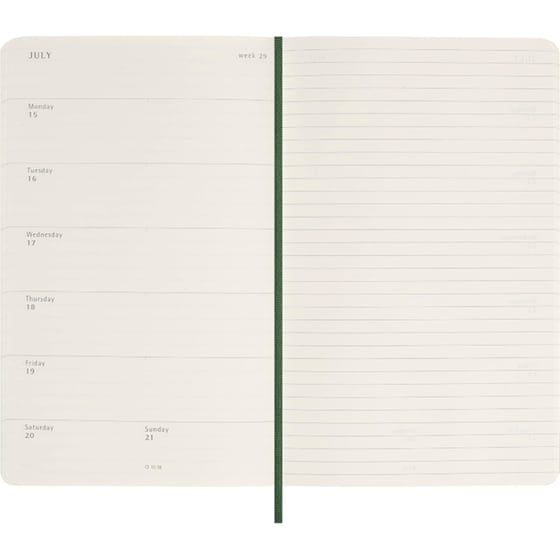 Ημερολόγιο Εβδομαδιαίο Moleskine 2024 12M L Myrtle Green Μαλακό image 1